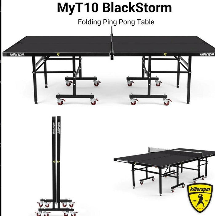 Killerspin MyT10 Blackstorm Outdoor Foldable Ping Pong Table - The Gameroom Joint