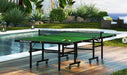 Killerspin MyT10 Emerald Green Ping Pong Table by the pool