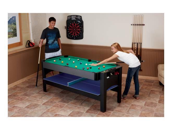 lifestyle image of the pool multi game tbale